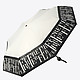 Бежево-черный складной зонт с монограммой  Gianfranco Ferre