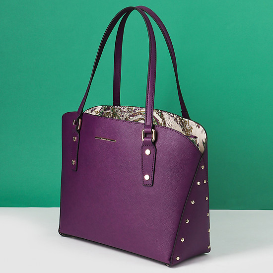 Классические сумки Alessandro Beato 608-S48 violet saffiano