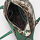 Классические сумки Алессандро Беато 608-S6 green saffiano
