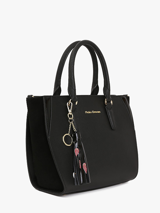 Классические сумки фиато дрим 6080 black saffiano gloss