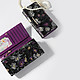 Горизонтальный кожаный кошелек с цветочным тиснением и принтом  Alessandro Beato