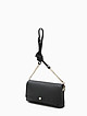 Черная кожаная сумочка кросс-боди с кристаллами Swarovski  Marina Creazioni