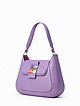 Фиолетовая кожаная сумка на плечо с кристаллами Swarovski  Carlo Salvatelli