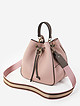 Небольшая пудрово-розовая сумка-кисет из мягкой кожи  Alessandro Beato