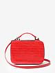 Яркая красная сумка из экокожи прямоугольной формы  David Jones