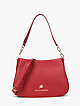 Небольшая базовая ягодно-красная сумка с ручкой на плечо  Lucia Lombardi