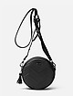 Черная круглая сумочка кросс-боди из экокожи  David Jones