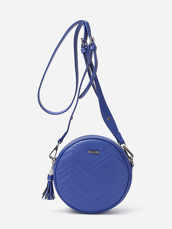 Синяя круглая сумочка кросс-боди из экокожи  David Jones