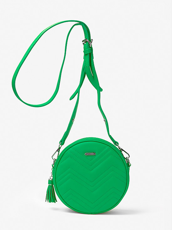 Зеленая круглая сумочка кросс-боди из экокожи  David Jones