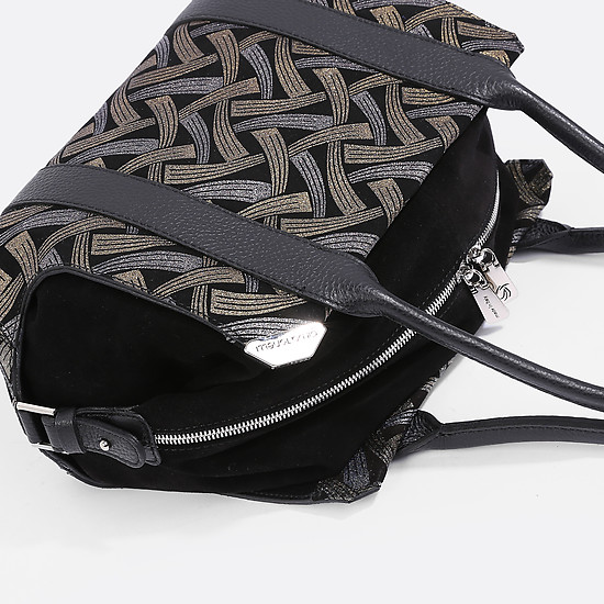 Классическая сумка Gilda Tonelli 6230 chamois black stripes