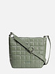 Пастельно-зеленая стеганая сумочка кросс-боди из экокожи  David Jones