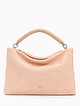 Розовая мягкая сумка из раффии  Arcadia