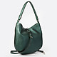 Мягка сумка хобо в цвете зеленый металлик  Gianni Chiarini