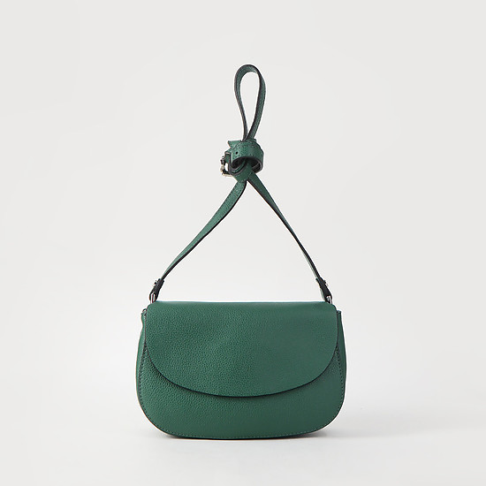 Зеленая кожаная сумочка кросс-боди на каждый день  Gianni Chiarini