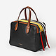 Черная кожаная сумка-тоут в стиле колор-блок с двумя отделами  Gianni Chiarini