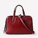 Красная кожаная сумка-тоут в стиле колор-блок с двумя отделами  Gianni Chiarini