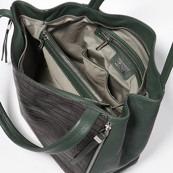 Классические сумки Arcadia 6645 croco green