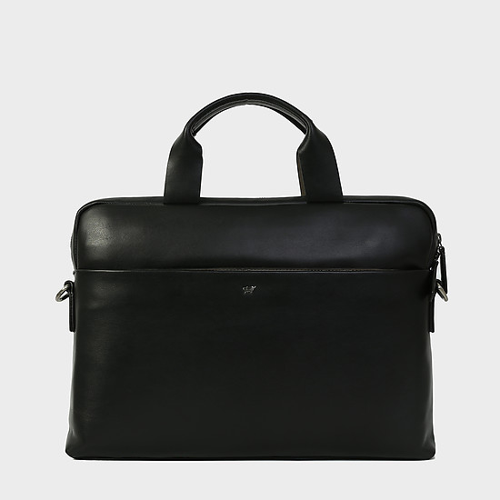 Черная деловая сумка Livorno из кожи наппа  Braun Buffel