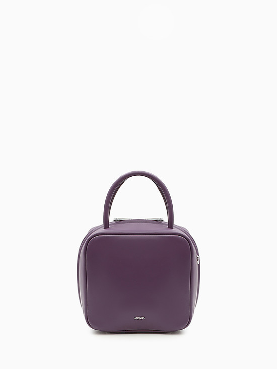 Фиолетовая кожаная сумочка-боулер  Arcadia