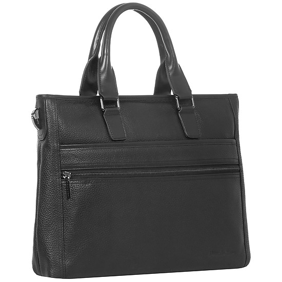Повседневная мужская сумка-портфель из натуральной кожи с ремнем в комплекте  Alessandro Beato