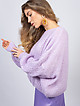 Лиловый свитер из шерсти и кашемира с рукавами-фонариками  Alisia Hit