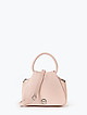 Пастельно-розовая маленькая сумочка а-ля кисет из мягкой кожи  Folle