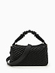 Черная сумка кросс-боди из экокожи  с объемным тиснением и ручкой  Alex Max