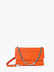 Оранжевая кожаная сумочка кросс-боди с двумя отделами  Ripani
