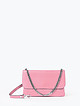 Розовая кожаная сумочка кросс-боди с двумя отделами  Ripani