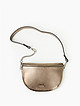 Маленькая полукруглая сумочка кросс-боди из кожи с бронзовым отливом  Ripani
