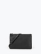 Плоская черная сумочка кросс-боди из мягкой кожи со съемным ремешком  Ripani