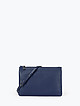 Плоская синяя сумочка кросс-боди из мягкой кожи со съемным ремешком  Ripani
