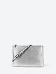 Плоская серебристая сумочка кросс-боди из мягкой кожи со съемным ремешком  Ripani