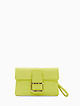 Желтая сумочка кросс-боди из мягкой кожи со съемным ремешком и золотистой пряжкой  Folle