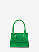 Зеленая мини сумочка-боулер из кожи под крокодила  Jazy Williams