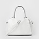 Мягкая белая сумка-тоут из натуральной кожи  Lucia Lombardi