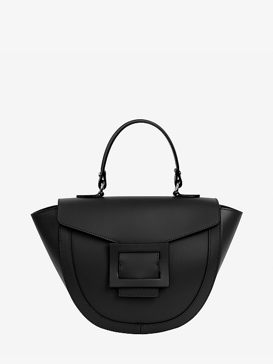 Небольшая черная сумочка-боулер 