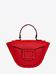 Небольшая красная сумочка-боулер 