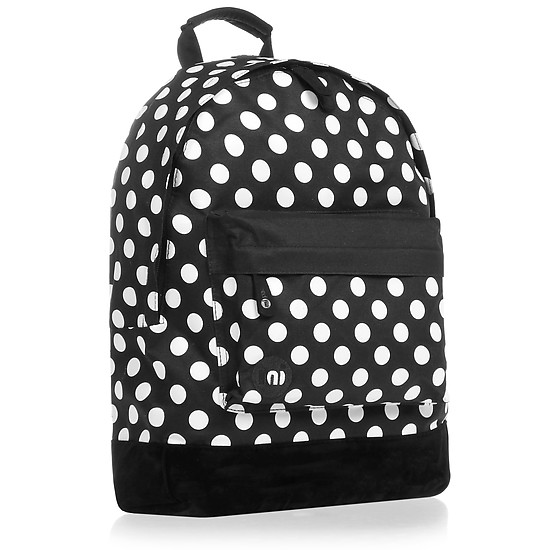 Вместительный рюкзак из плотного качественного текстиля с принтом в черно-белый горошек  Mi Pac