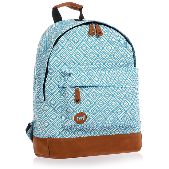 Вместительный рюкзак из плотного качественного текстиля с ярким принтом в голубом цвете  Mi Pac