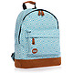 Вместительный рюкзак из плотного качественного текстиля с ярким принтом в голубом цвете  Mi Pac