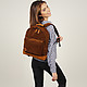 Стильный вместительный рюкзак Mi Pac в коричневом цвете  Mi Pac