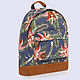 Вместительный рюкзак из плотного качественного текстиля с ярким гавайским принтом  Mi Pac