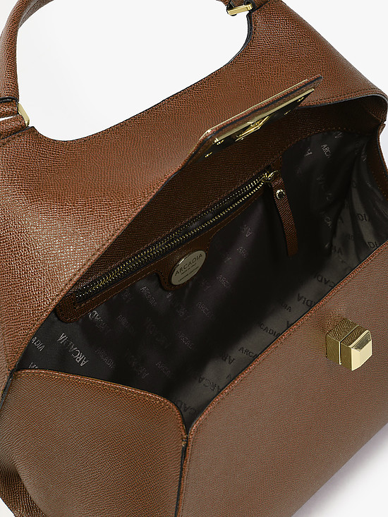 Классические сумки Arcadia 7428 brown saffiano