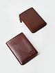Коричневый кожаный кошелек-книжка с карманом на молнии  Gilda Tonelli