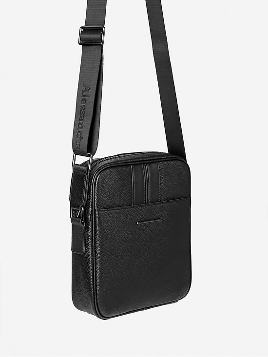Небольшая повседневная сумка-планшет из черной кожи  Alessandro Beato