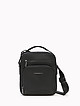 Маленькая кожана сумка-барсетка черного цвета  Alessandro Beato