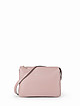 Повседневная пудрово-розовая сумочка кросс-боди из мягкой зернистой кожи  Di Gregorio