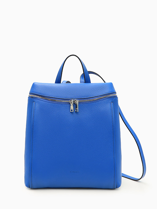 Ярко-синий рюкзак из мягкой кожи  Ripani