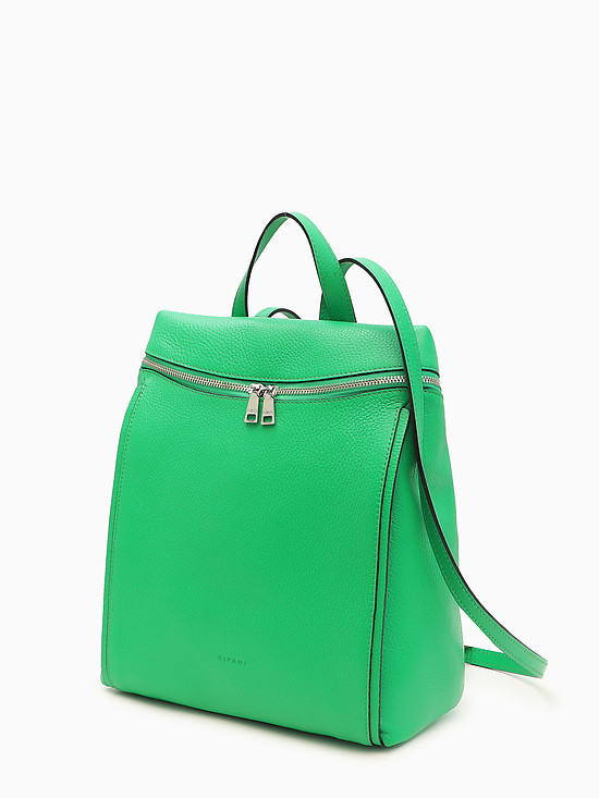 Ярко-зеленый рюкзак из мягкой кожи  Ripani